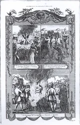 Men and Women Burned at the Stake in 1557, from 